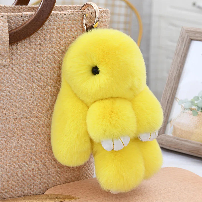 Llaveros de peluche de conejitos suaves