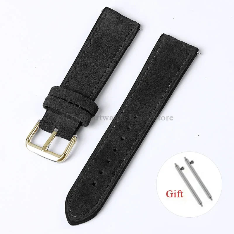 Polar Suede Leather Watch Strap For Polar Smartwatch - Handmade Quick Release