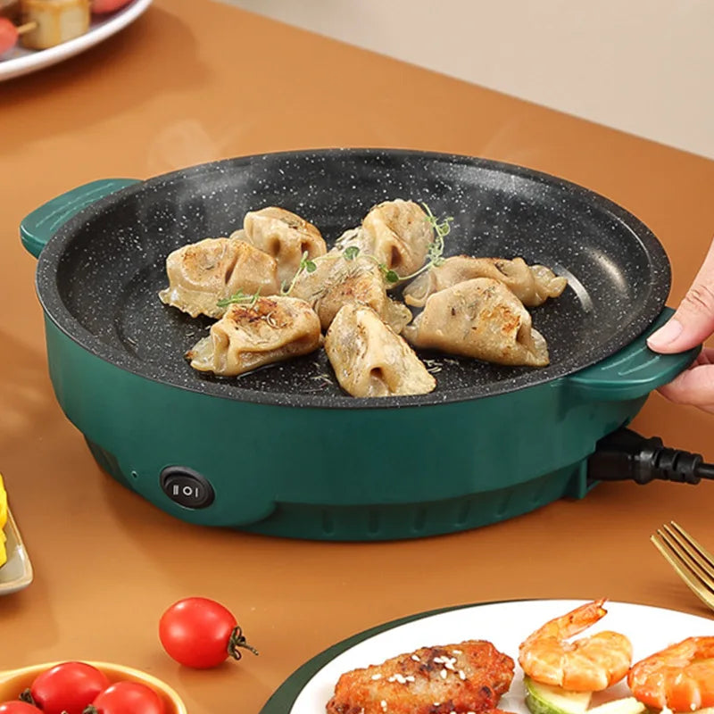 Electric MultiCooker 220V Non-Stick Frying Pan Household Barbecue Fried Steak Fish Omelette Cooking Machine