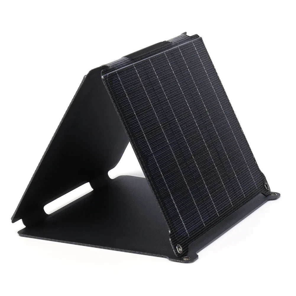 Foldable Solar Panel 5V/12V USB Portable Waterproof Cell Phone Power Pack Outdoor Battery Charger for Hiking Camping 30W