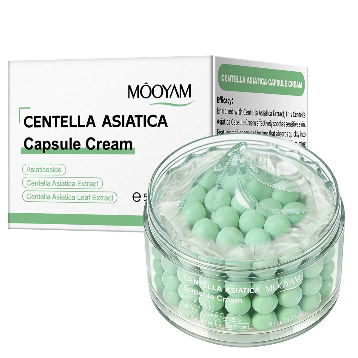 Korean Care Capsule Face Cream With Centella & Astaxanthin, Grape Seed Antioxidant Moisturizer, Soothing Barrier Care Skincare