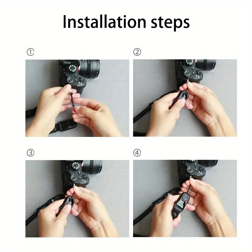 Quick Release Round Rope Camera Strap Fast Detachable Shoulder Strap for DSLR Mirrorless Camera Adjustable Camera Neck Strap