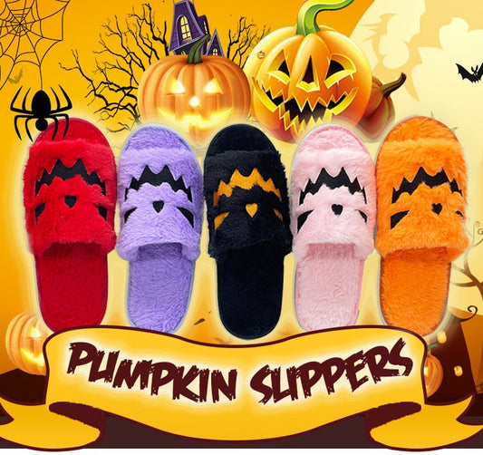 Pantuflas de calabaza de Halloween