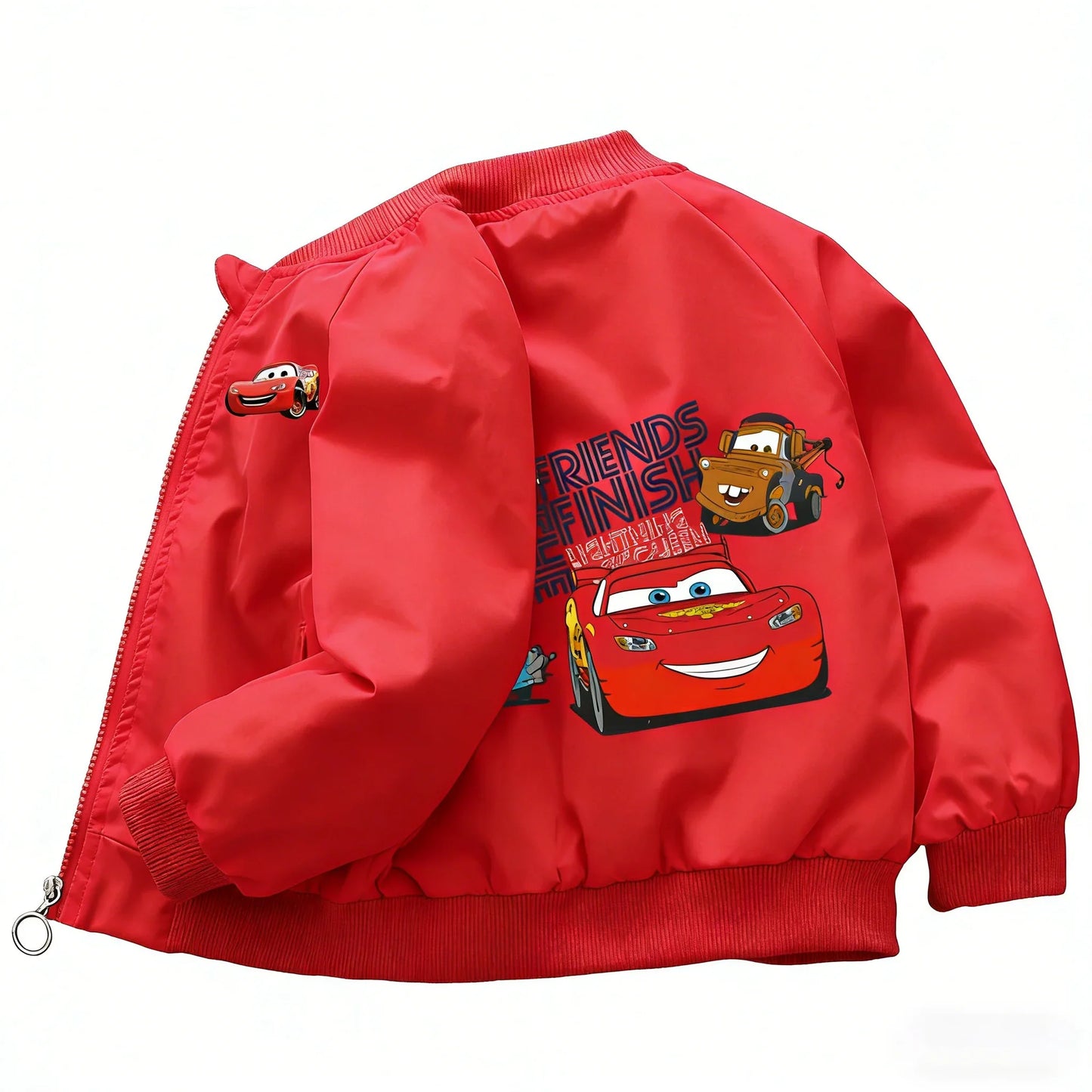 Cars Lightning McQueen Children Jacket New Spring Autumn Baby Boy Girl Cartoon Zipper Long Sleeves Windbreaker Kids Sports Coats