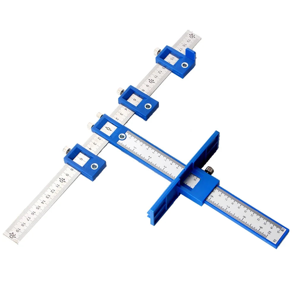 Woodworking Drill Punch Locator Jig Drill Guide Cabinet Handle Knob Template Locator Hole Punch Tool for Woodworking