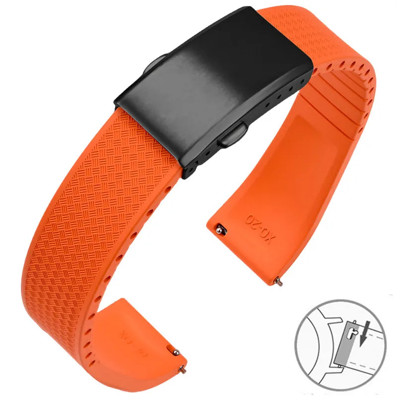 Amazfit Balance, GTR, GTS & Bip FKM Rubber Band with Folding Clasp