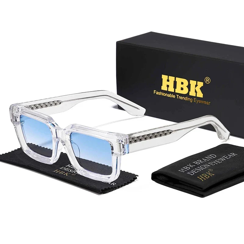 HBK Punk Vintage Square Men's  Sunglasses Brand Design Small Frame Sun Glasses Party Travel Glasses Gift Ideal Choice