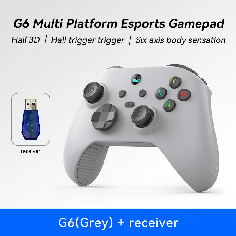 G6 wireless mobile game controller with Hall trigger and Hall joystick supporting switch/pc/android/IOS