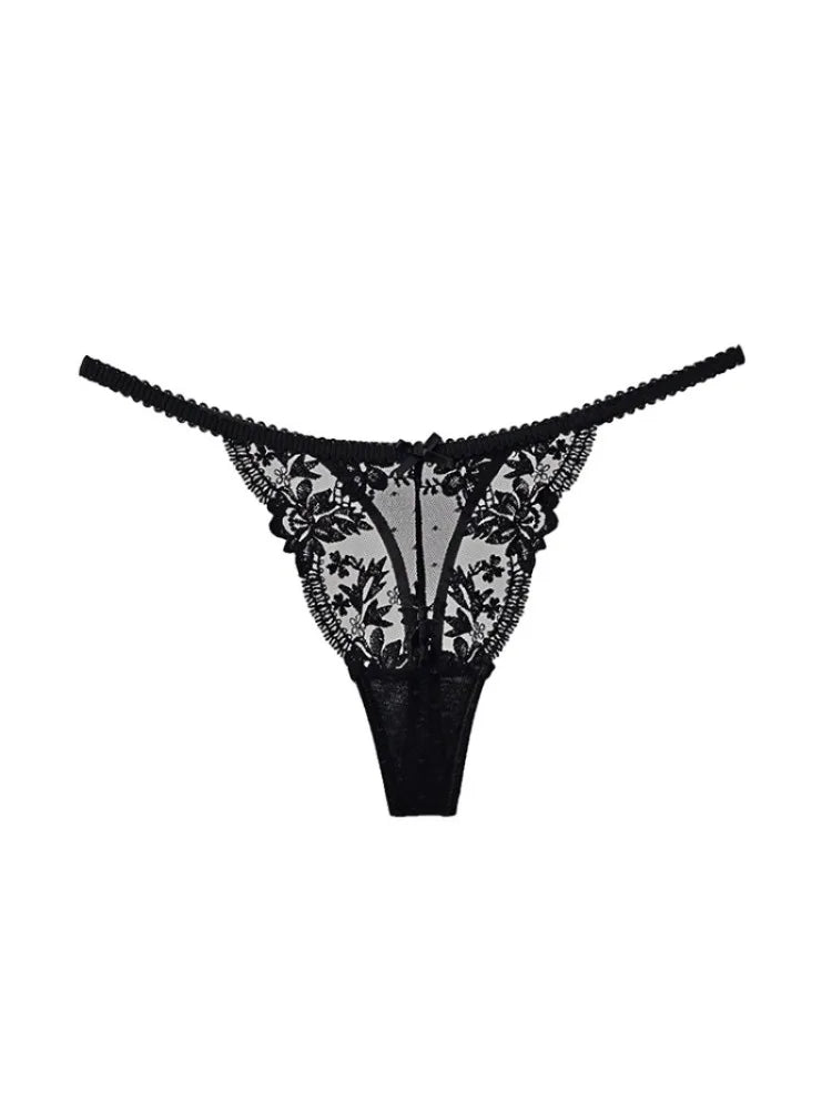 Summer French Lace Bralette Beach Set Sheer Ultra Thin Embroidered Waistcoat Thong See Through Light Support AU S-XL MOYISU BC