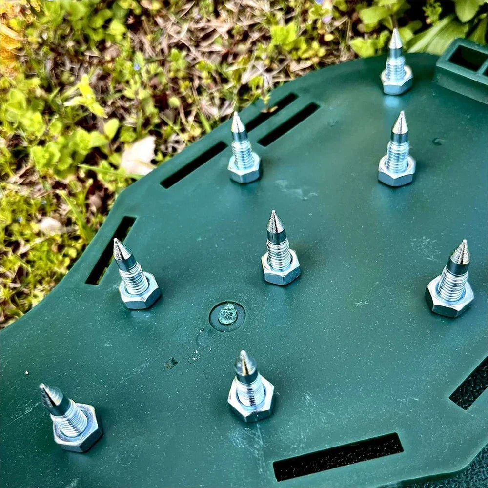 Premium Lawn Aerator Shoes - 5cm Steel Spike Nail Design for Soil Aeration & Grass Cultivating | Self-Leveling Garden Yard Tool