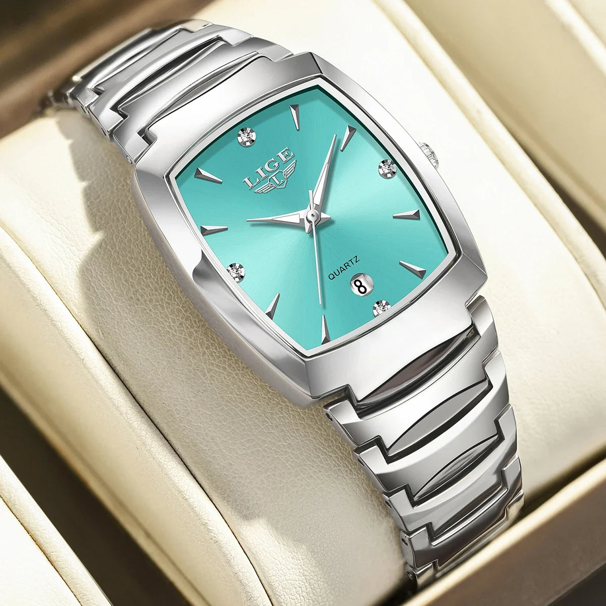 Women's Sculpted Bracelet Tonneau Quartz Watch
