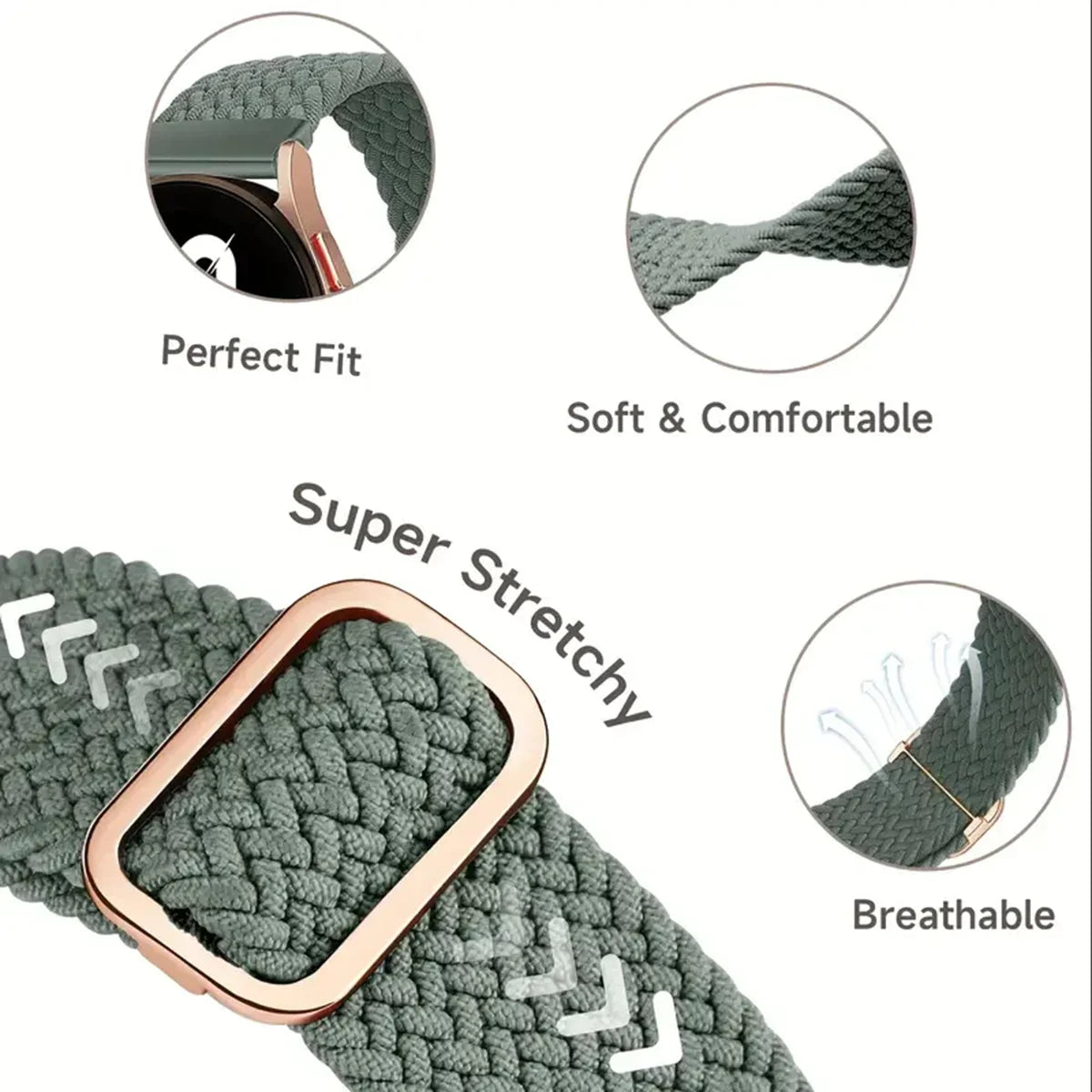 COROS PACE & APEX Braided Stretch Loop Band 3-Pack