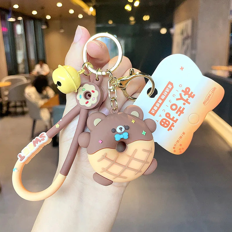Llaveros de animales con forma de donut
