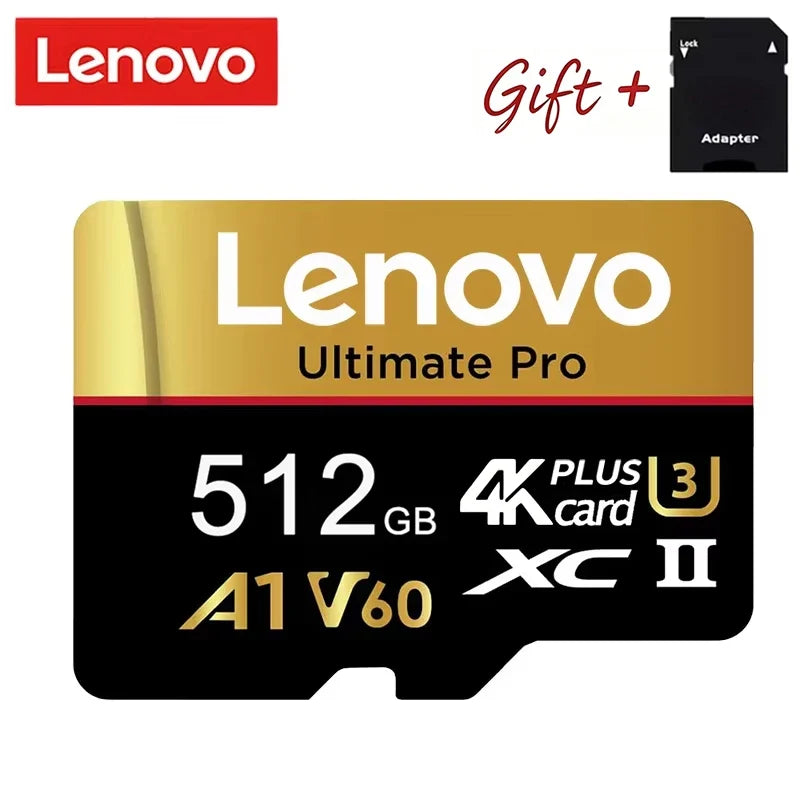 Extra Large Lenovo 512GB SD Cards TF Cards Micro TF SD Memory Card 256GB 4K 64GB for Camera/Laptop/Phone/Dashcam
