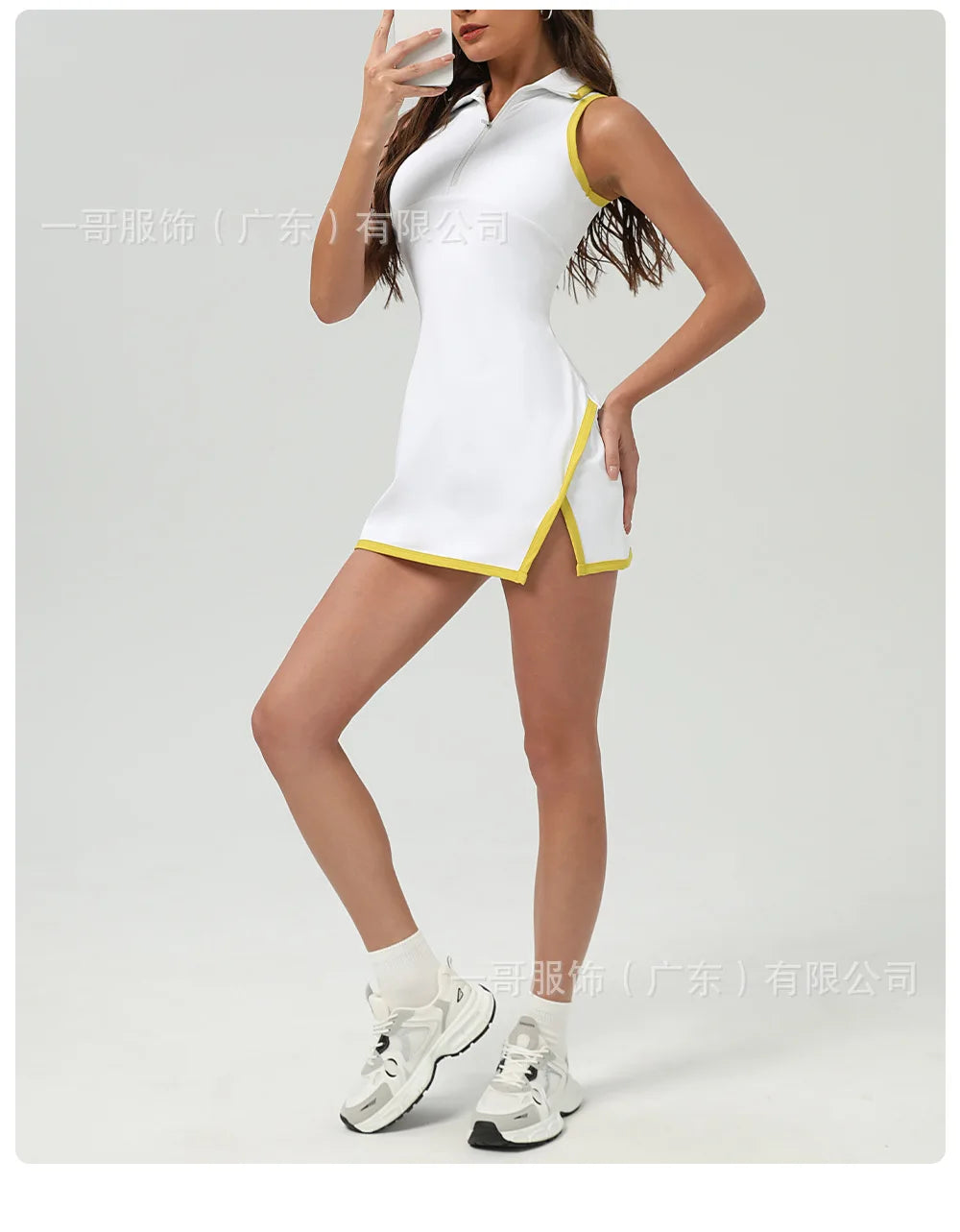 Vestido Polo de Tenis de Secado Rápido para Mujer