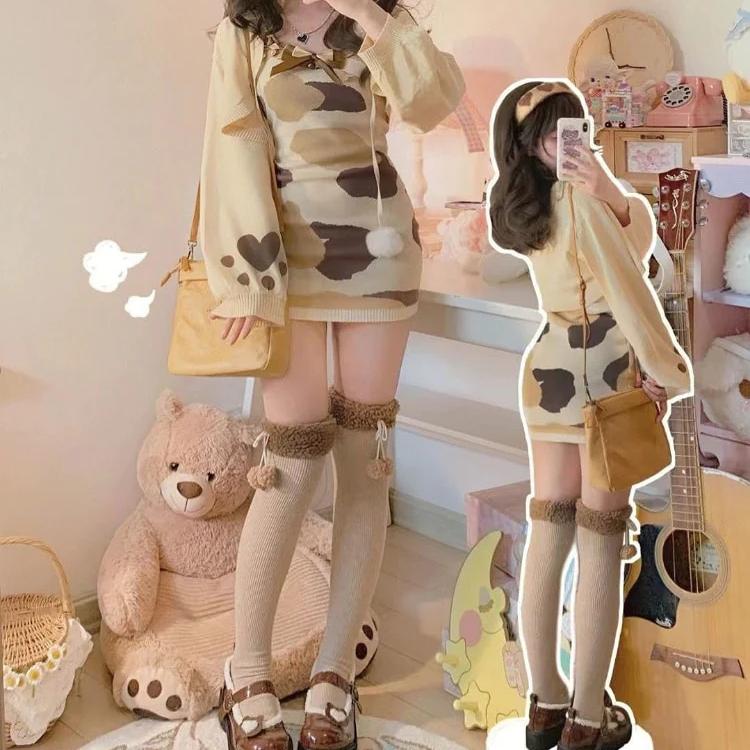 Conjunto de camuflaje con huellas de patas