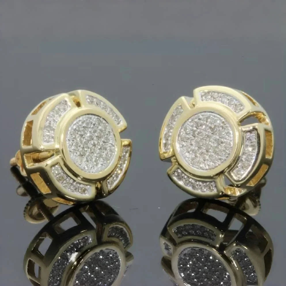 Delicate stud earrings for men and women Square accessories suitable for wedding parties go with everything