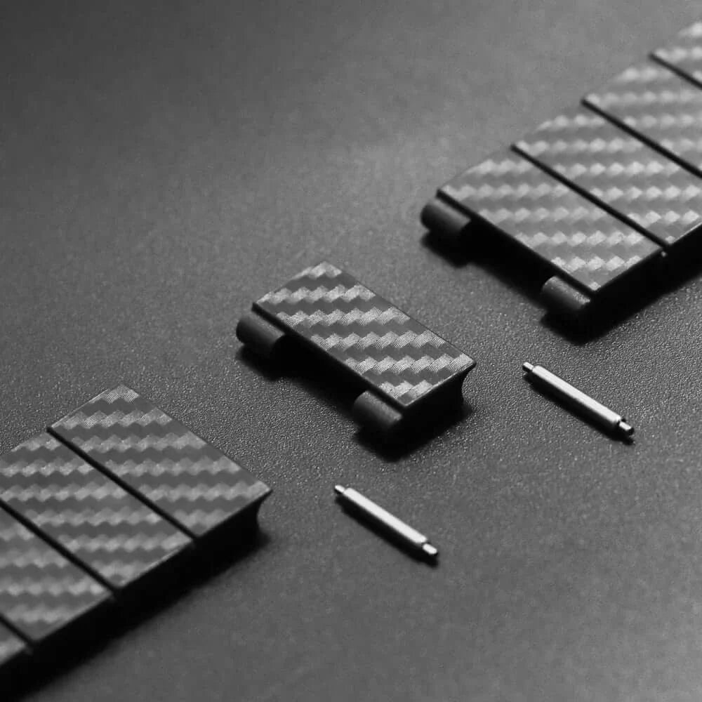 Google Pixel Watch 5, 4 & 3 41mm Carbon Fiber Pattern Link Band
