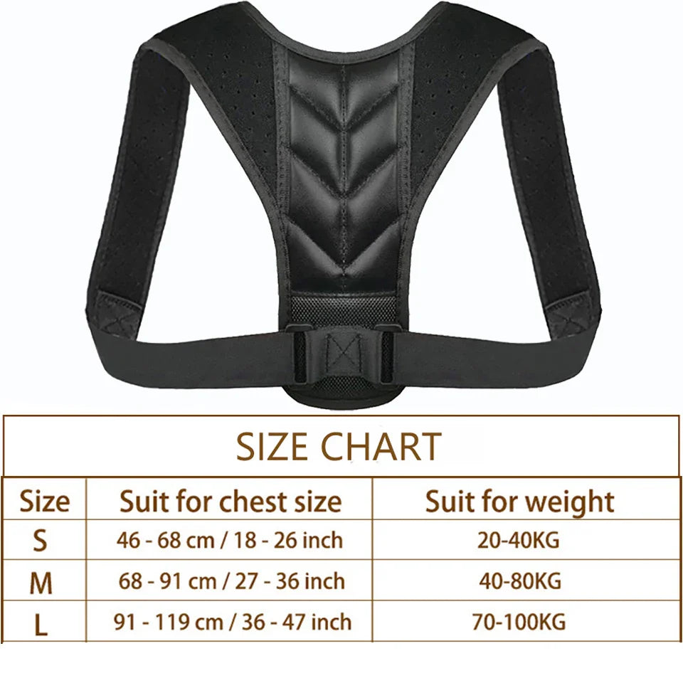 GETINFIT Adjustable Posture Corrector Back Support Lumbar Posture Orthopedic Belts Strap Brace Shoulder Spine Support Men Women