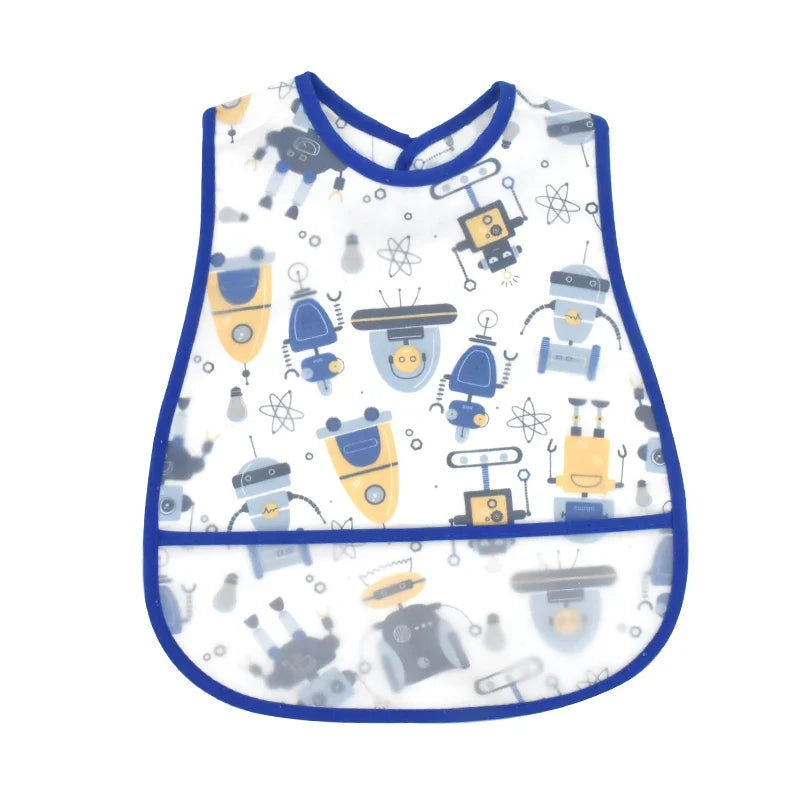 2023new Cartoon Pattern EVA Waterproof Pocket Lunch Feeding Bibs