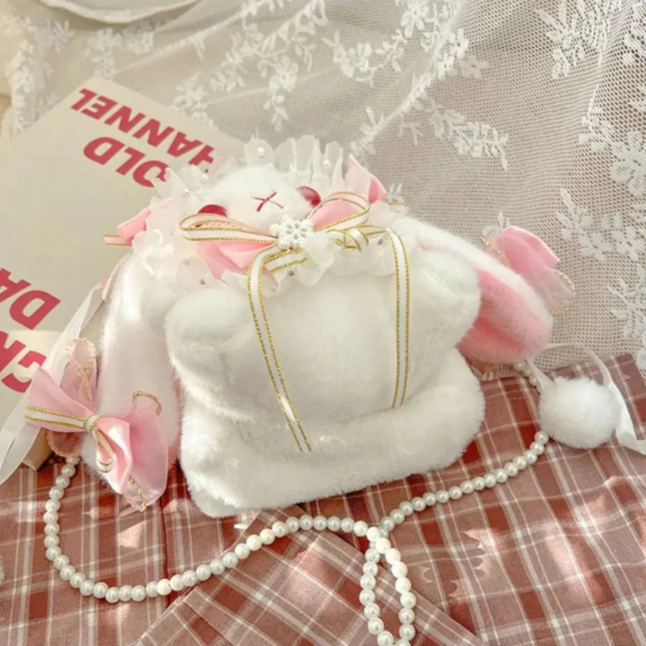 Bolso de peluche Conejo y Lazos