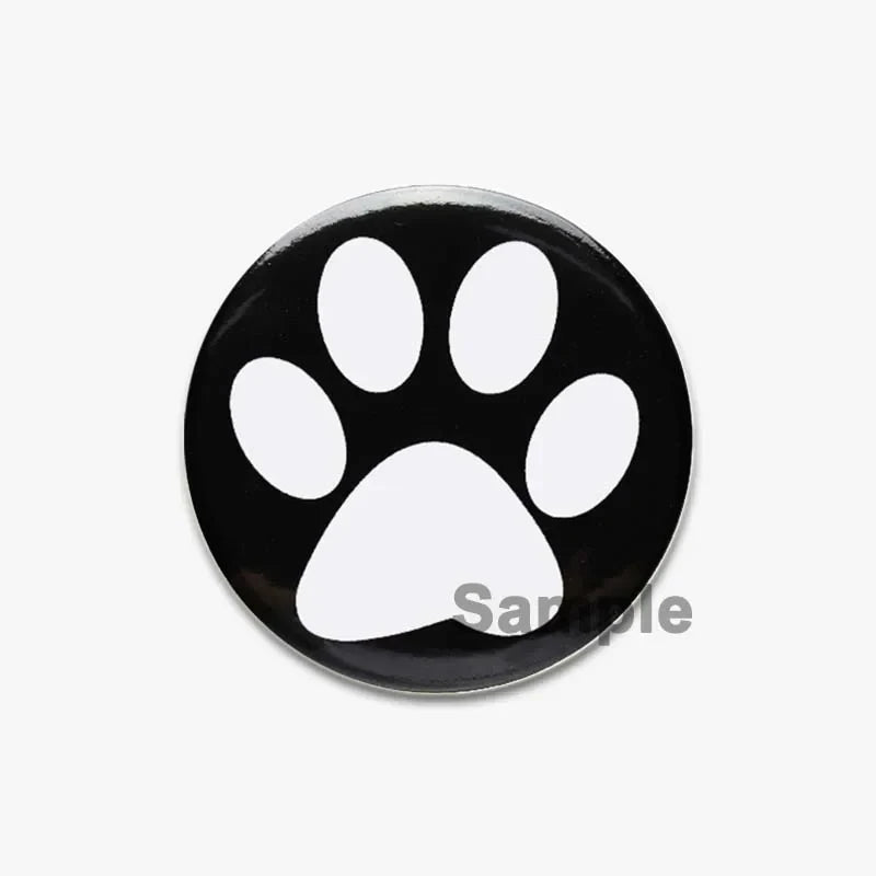 32/44/58mm Creative Round Animal Letter Pins Cartoon Character Funny