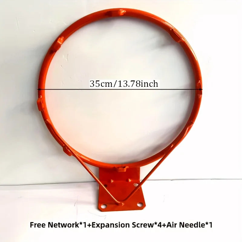 Heavy-Duty Wall-Mounted Basketball Hoop with Adjustable Height,Backboard & Net - Space-Saving Indoor/Outdoor - Easy Installation