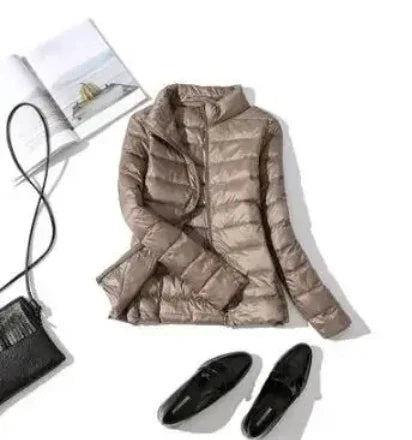 8XL Cheap Ultra Light Down Winter Warm Hooded Feather Puffer Jacket For Girl Short Spring Autumn Coat Female Women Big Size Duck