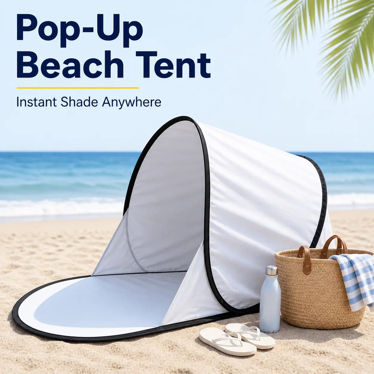 Outdoor tent for single casual use, quick setup in one second,beach sun protection, sunshade, camping, sunbathing