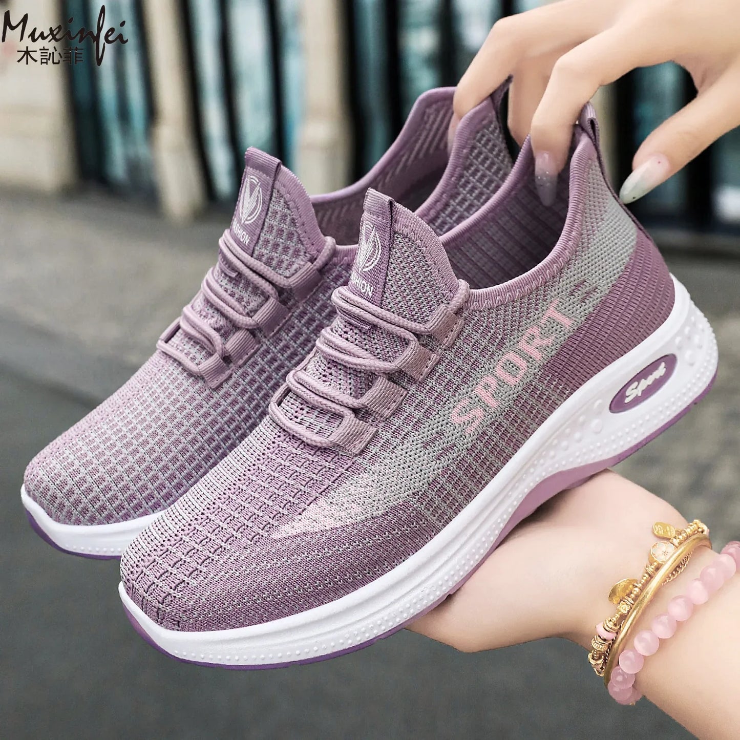 New Spring Fabric Shoes for Women Anti Slip Soft Soled Flat Shoes Casual Sports Shoes Comfortable Women's