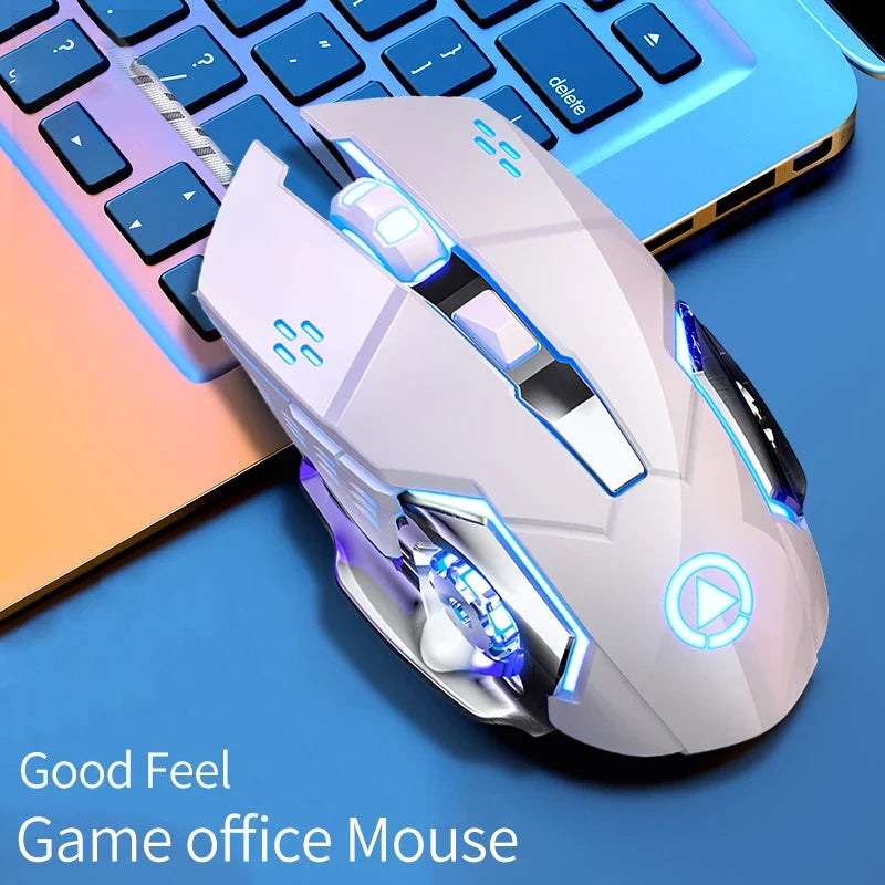Wired Backlit Keyboard and Mouse Combo USB Ergonomic Mechanical Feel Gaming Office Keyboard Mouse Set for Desktop Laptop PC Home