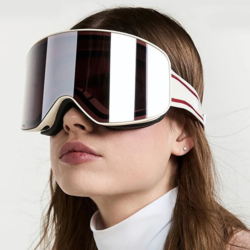 Gafas de esquí y snowboard para mujer y hombre, máscara de esquí con protección UV 400, antiniebla doble cilíndrica para nieve