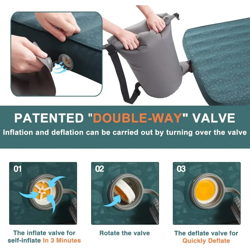 Outdoor Camping Single Inflatable Mattress, Ultra-Wide Sleeping Mat, Ultra-Light Folding Bed Sleeping Mat, Car Travel Mat