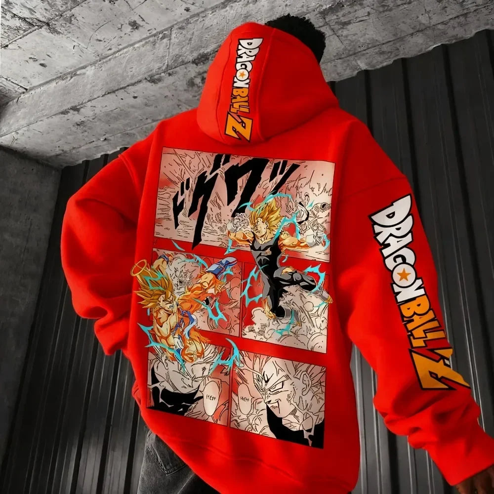 Dragon Ball Comics Co Branded Printed Hoodie Men's and Women's Autumn/Winter New Loose Casual Harajuku Parent-child Sweater Top