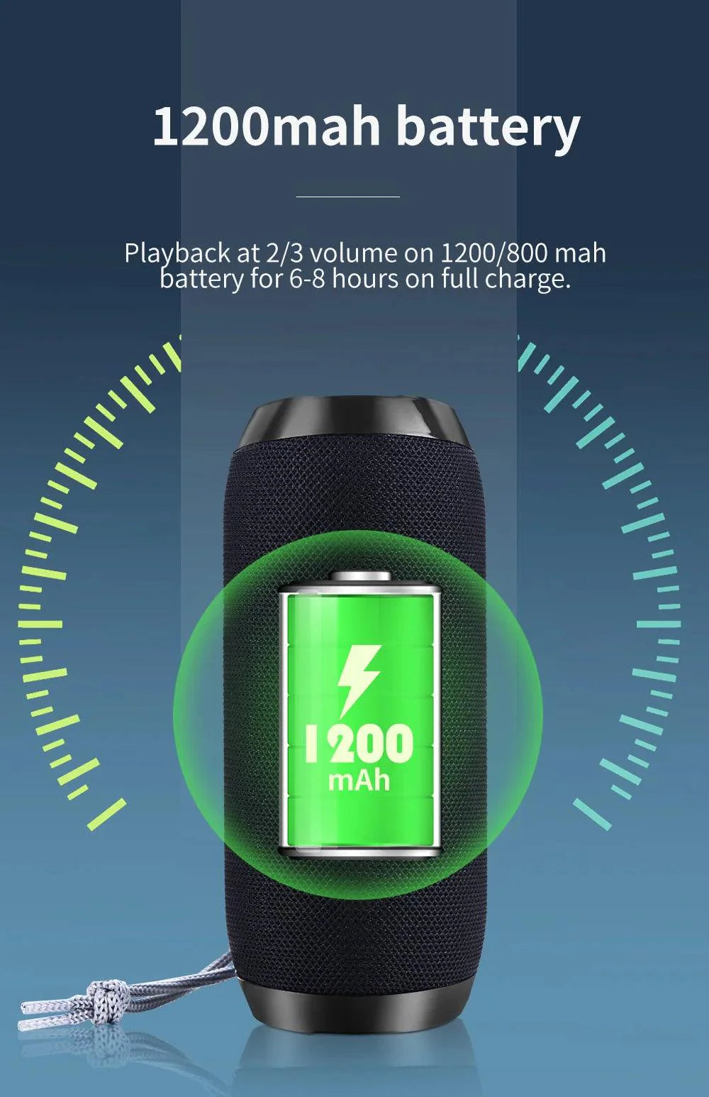 TG117 Bluetooth Speaker - Portable Waterproof TWS Outdoor Speaker