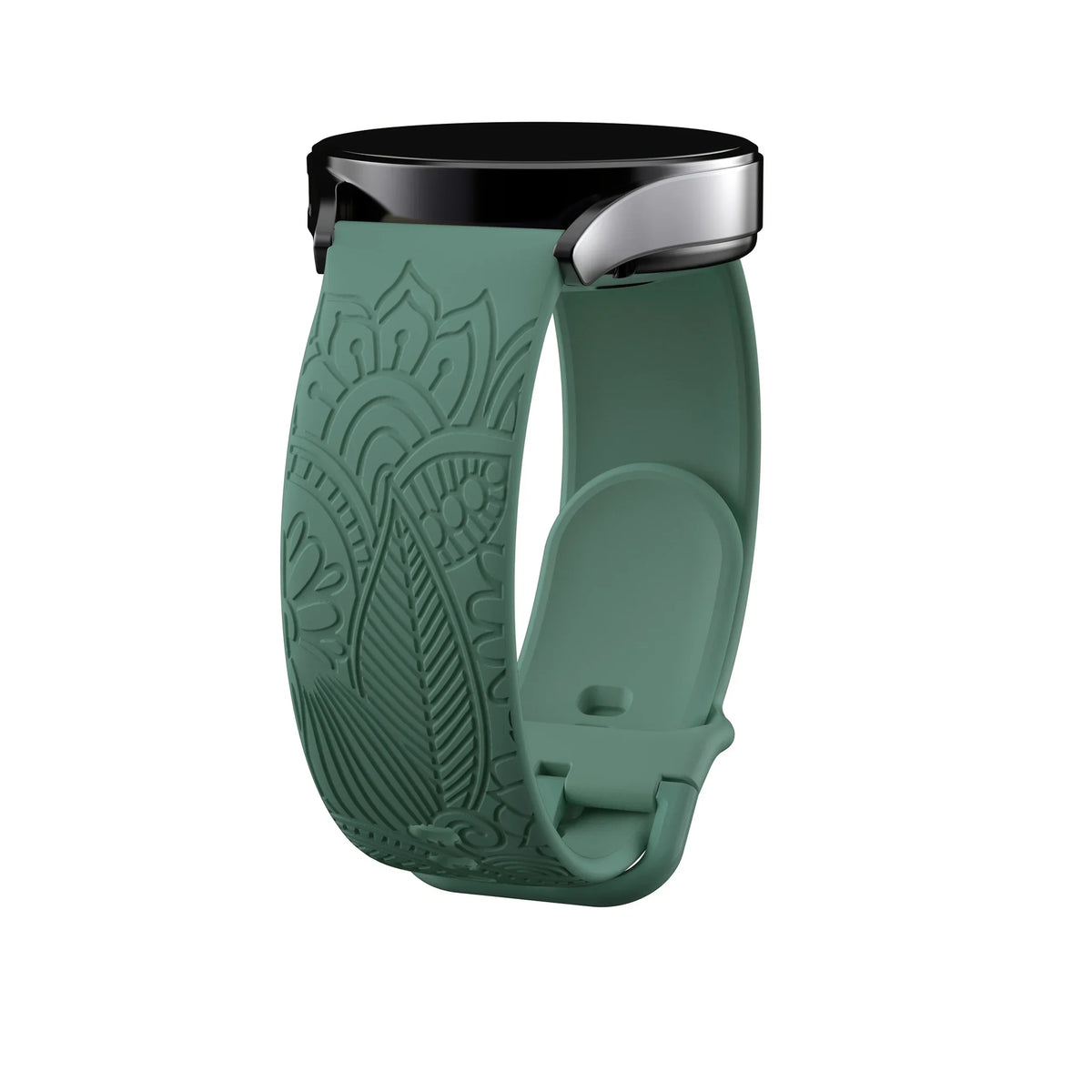 Garmin 18/20/22mm Quick Release Engraved Mandala Silicone Band