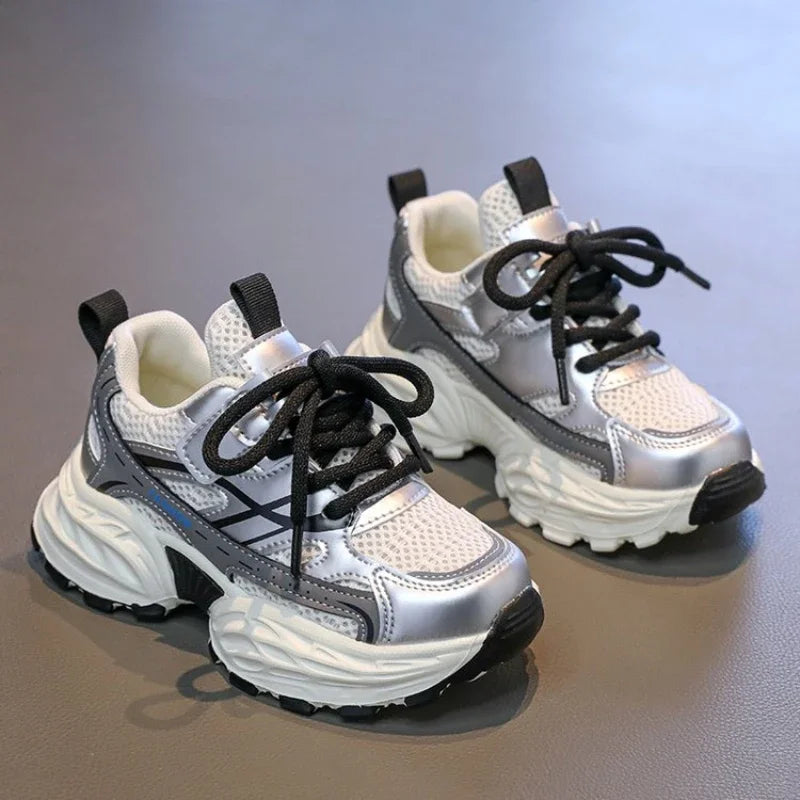 Children Mesh Sports Shoes 2025 Spring New Kids Sneakers for Girls Boys Lightweight Soft-soled Toddlers Running Chunky Sneakers