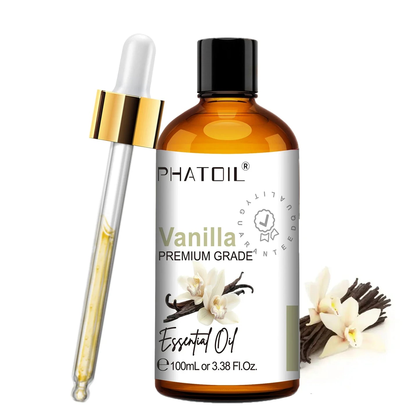 PHATOIL Natural Essential Oil for Diffuser Candle Making-100ml Sandalwood Eucalyptus Citronella Lavender Vanilla Essential Oils