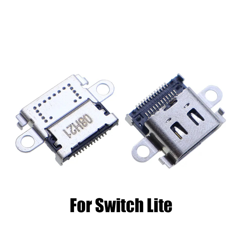 2pcs For NDS NDSL NDSi XL Power Socket Charging Port For GBA GBASP Link Connector For Switch / Lite / Oled / Pro NS Console