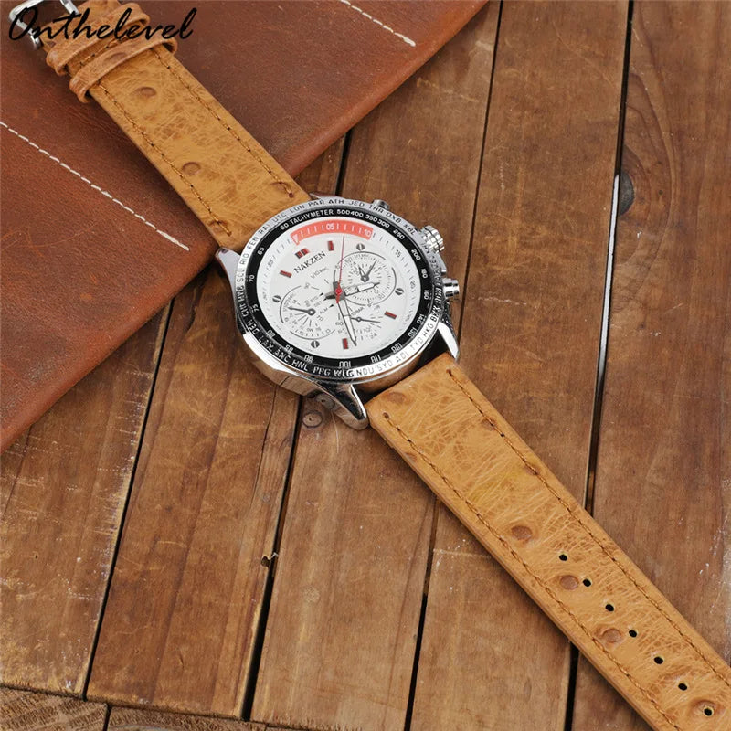 Suunto Race, Vertical & 9 Peak Ostrich-Pattern Leather Band