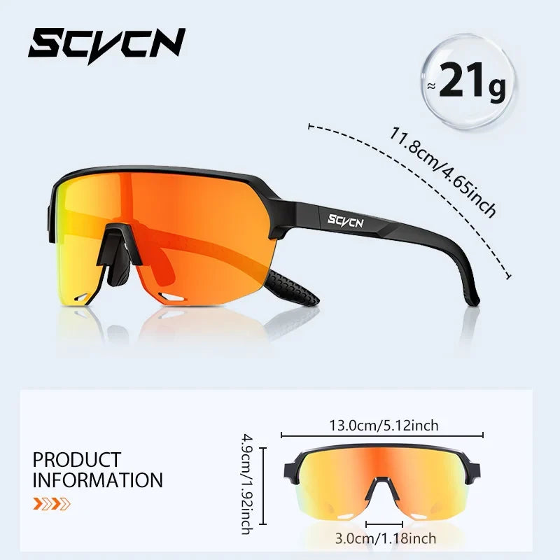 SCVCN Children Cycling Sunglasses Outdoor Road MTB Bike Eyewear Teenager Girls Boy Hiking Running Glasses Sports UV400 Goggles