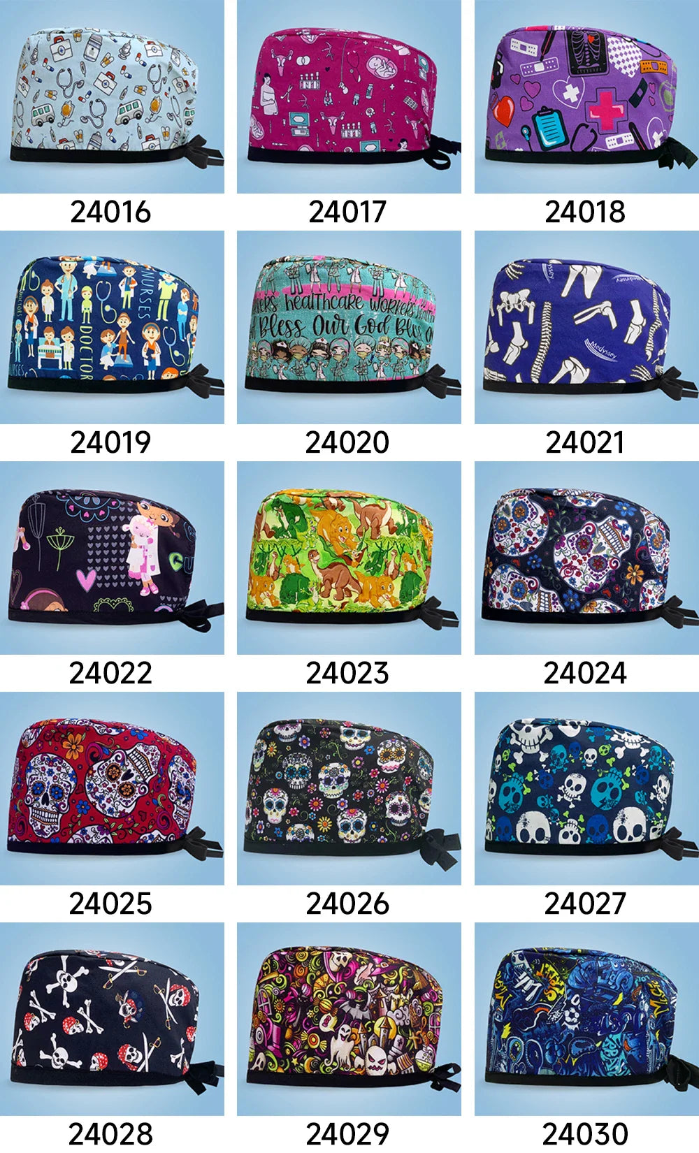 Gorro Quirúrgico Estampado de Dibujos Animados