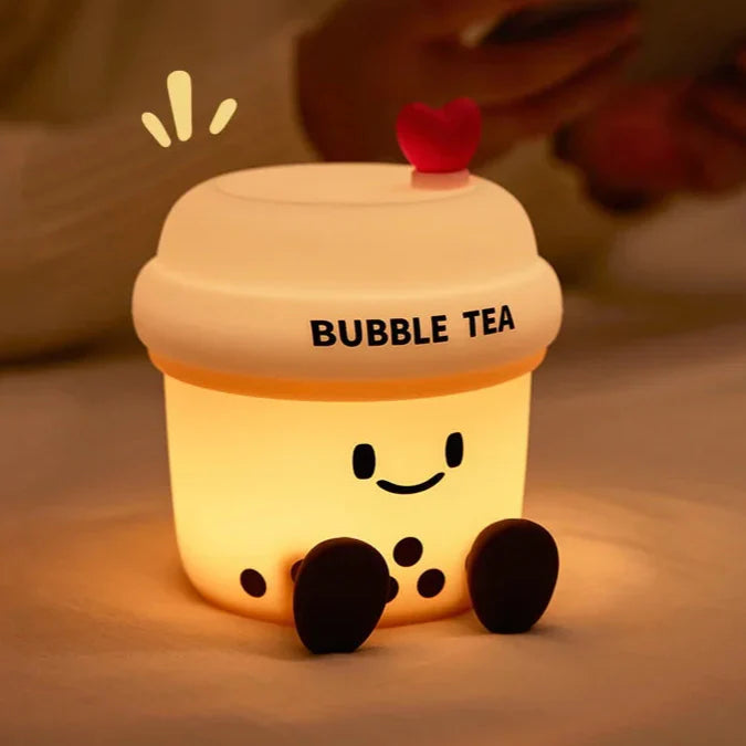 Luz de Noche Kawaii de Té de Burbujas