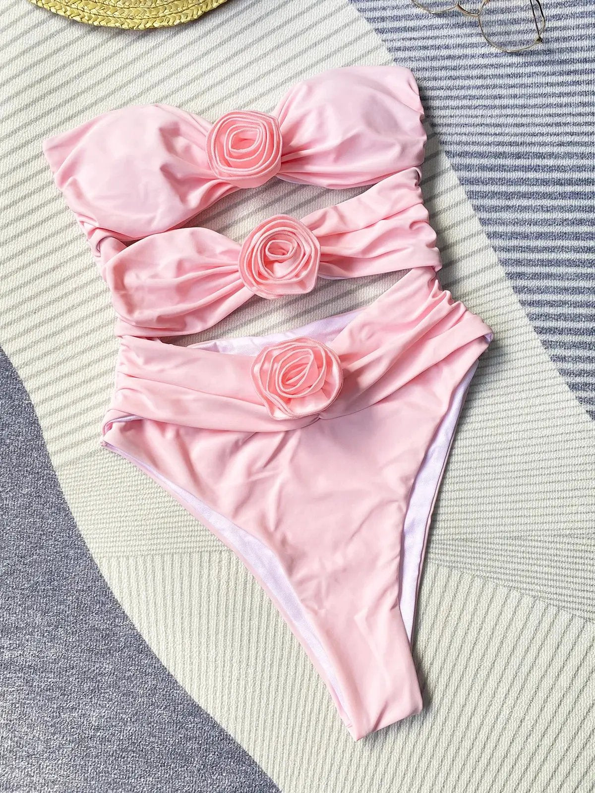 T-Shirts Sexikinis Swim White & Pink One Piece Women's Swimsuit - Flattering Fit, Premium Quality