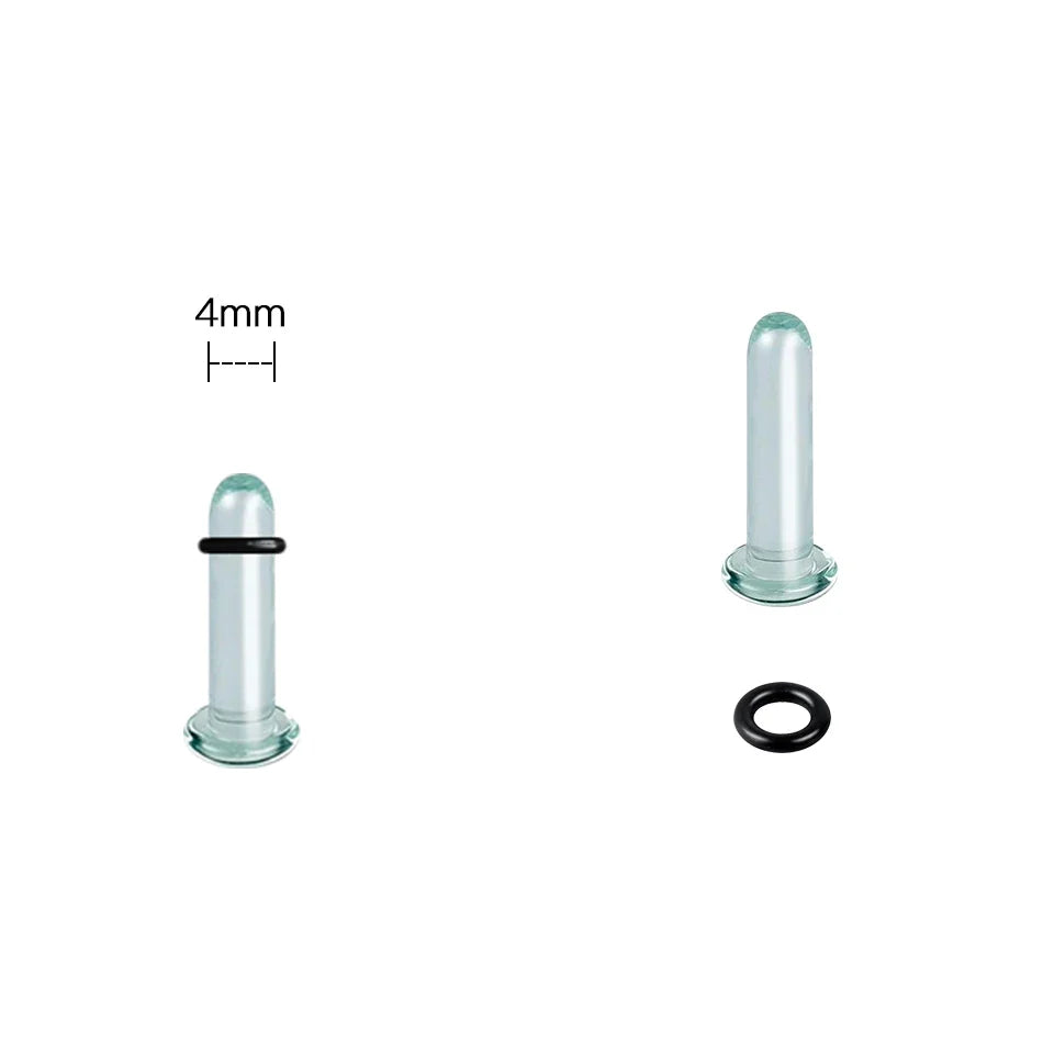 2pcs Glass Ear Gauges Stretching Kit Short Taper Expander 1.6-16mm