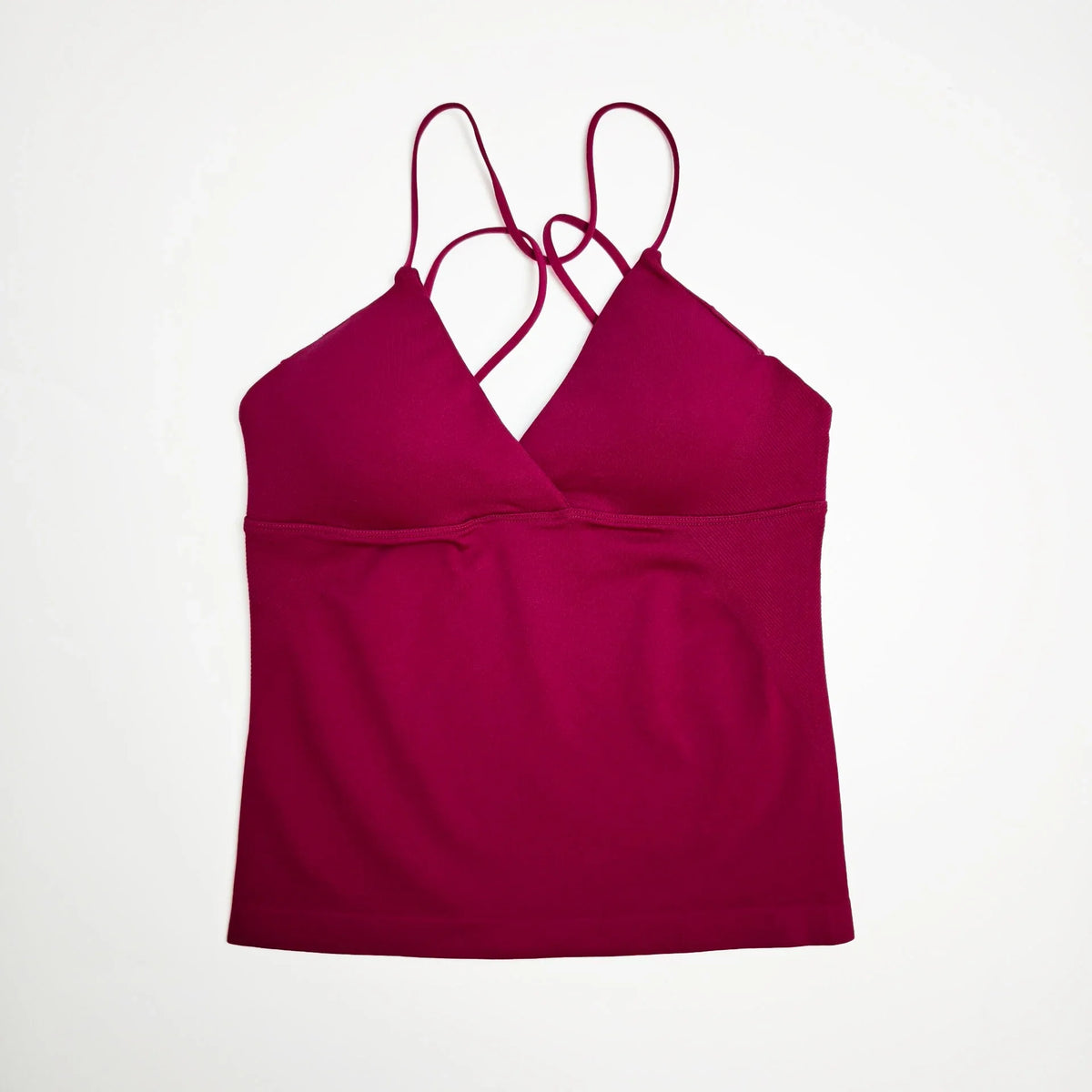 NCLAGEN Vision Twist Front Longline Top Gym Yoga Tops Women Quick Dry Thin Strap High Elastic Workout Vest Push-up Fitness Tank