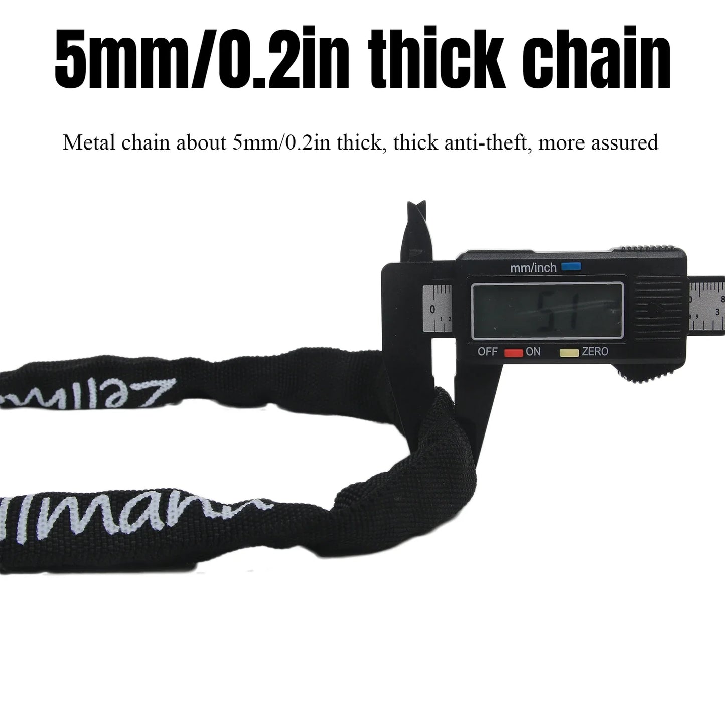 Zellmann Bicycle Chain Lock Password High Security MTB Mountain Bike Password For Cycling Electric E-Bike Cycling Accessories