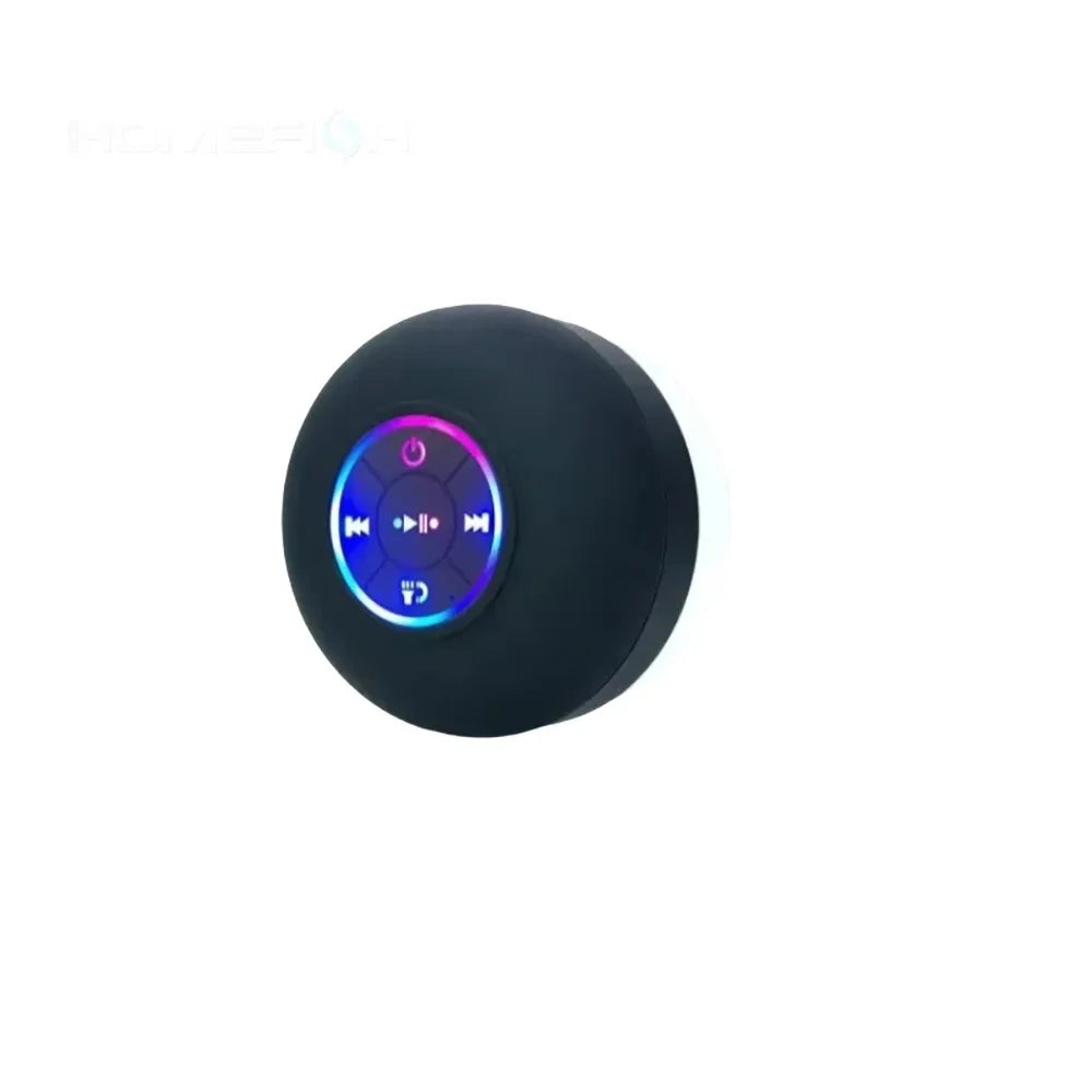 Bluetooth Speaker Mini Portable Wireless Bluetooth Audio Led IPX4 Waterproof Loudspeaker Large Suction Cup for Outdoor Bathroom