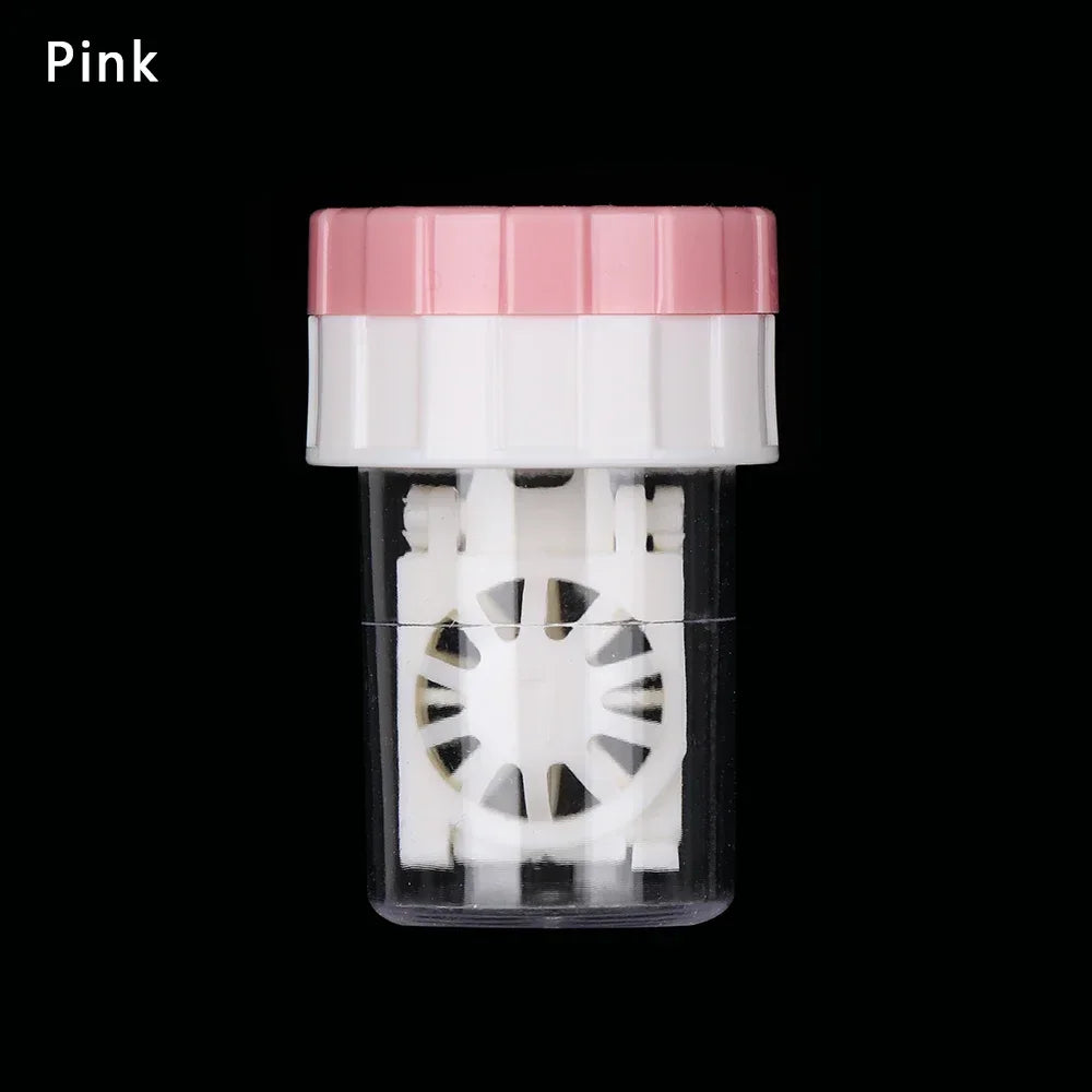 1PC Unisex Bottle Tube Hard Contact Lens Case Candy Color Travel Glasses Lenses Box Eyes Care Kit Holder Container Lens Washer