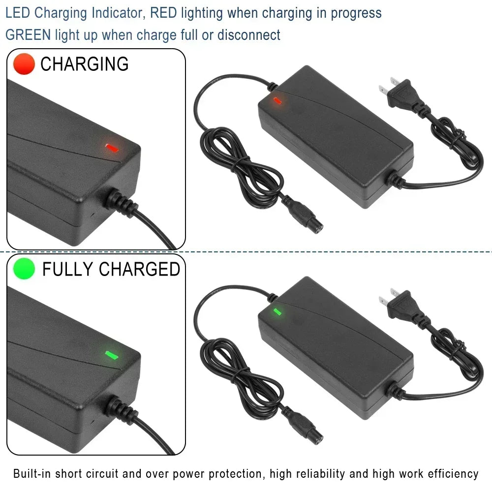 Battery Charger for Ebike Hoverboard 42v 2A Lithium Electric E Bike Self-Balancing Scooter Bicycle Li ion Chargers Accessories